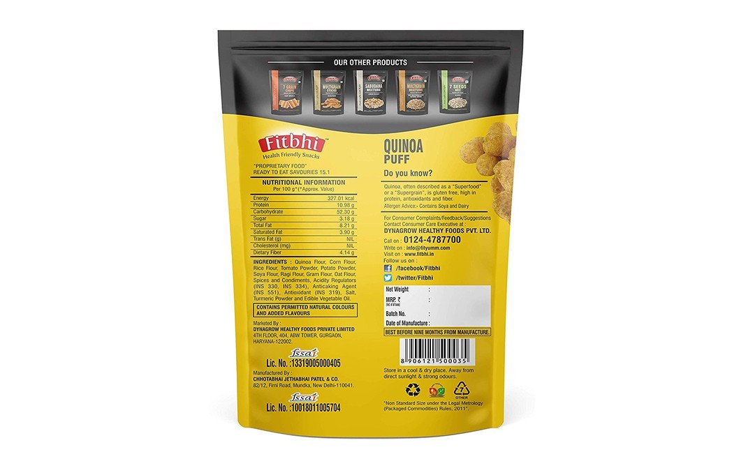 Fitbhi Quinoa Puff New Minty   Pack  25 grams